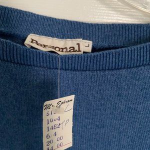 Blue Leslie Fay (Personal) pullover sweater; Size L